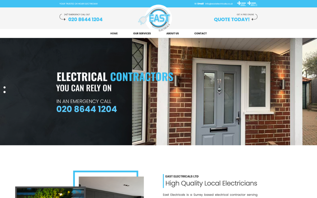 East Electricals Ltd website screenshot