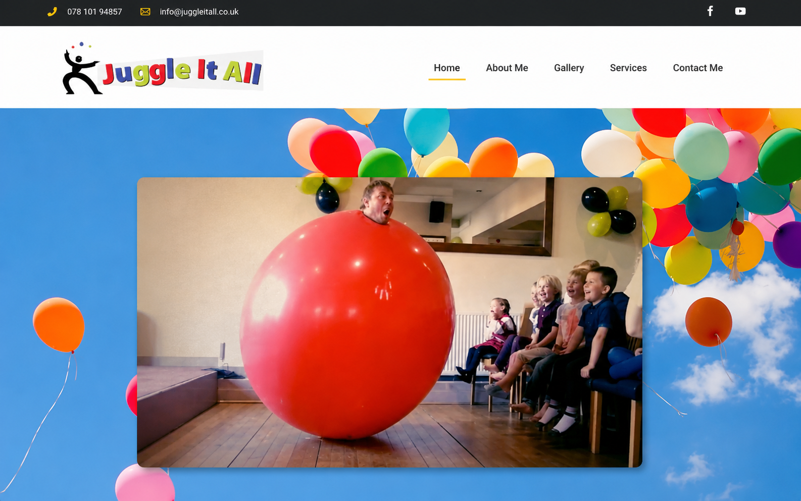 Juggle It All old website before redesign